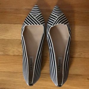 L.K. Bennett black and white flats